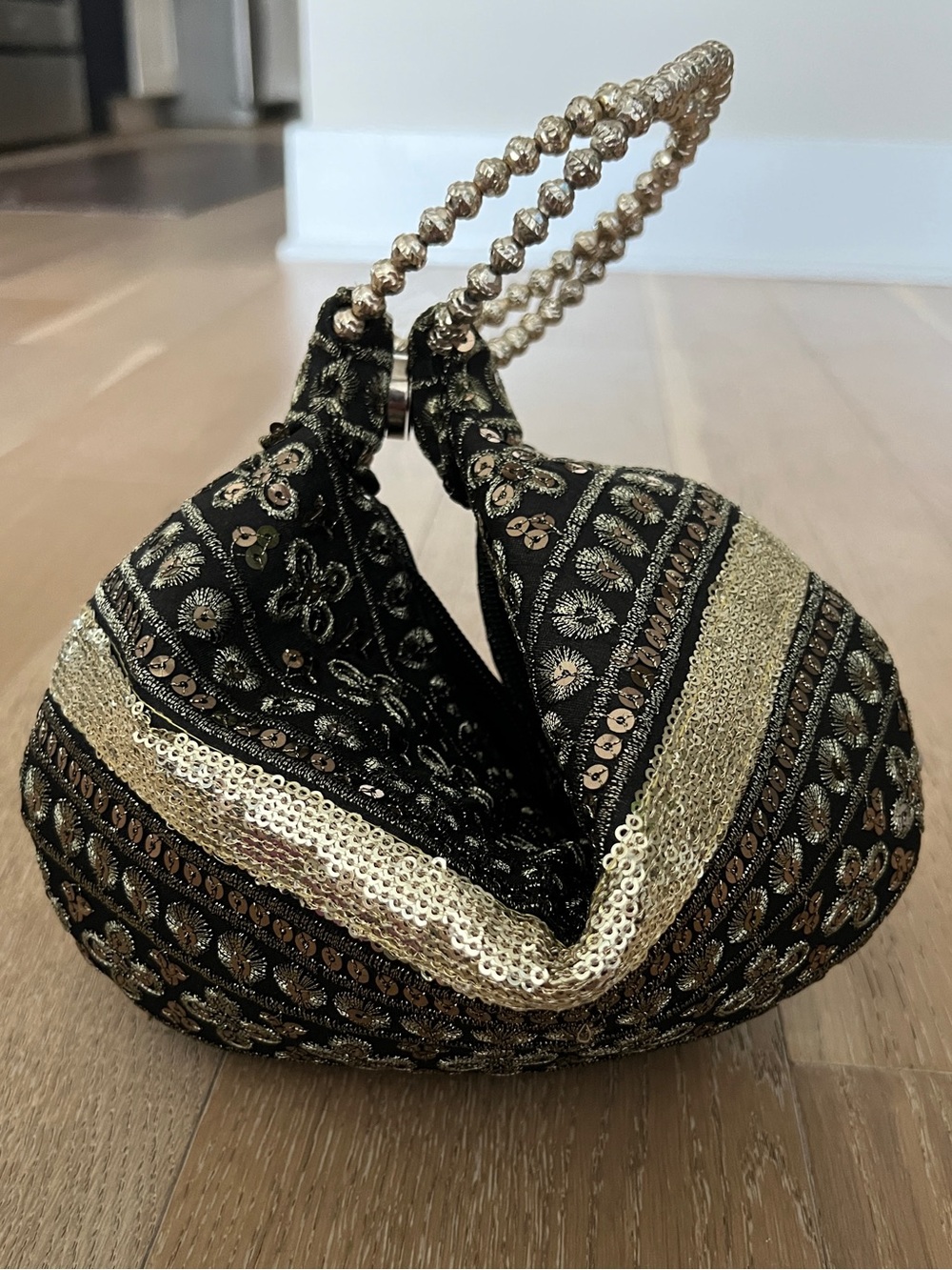 Vintage Black and Gold Clutch